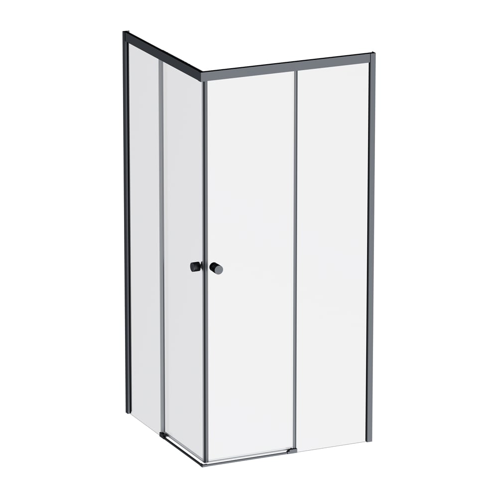 Изображение товара Душевое ограждение AM.PM X-joy квадратное 90x90 черный матовый стекло