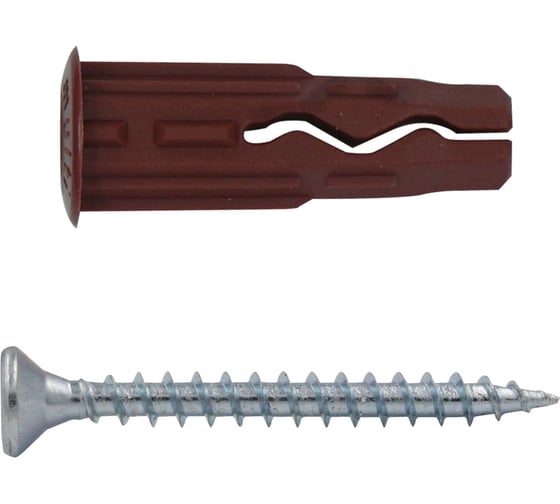 Изображение товара Дюбель универсальный нейлоновый ЕВРОПАРТНЕР MULTI plug 5х20 с шурупом 3,5x25мм (150 шт.) K2 0486 0