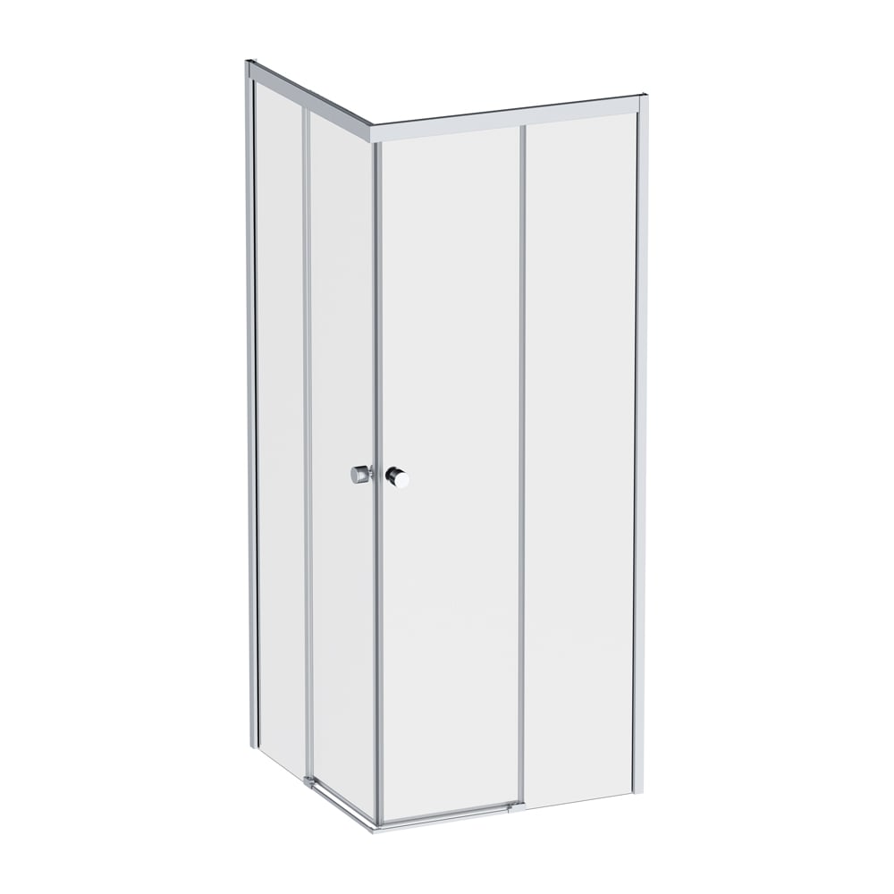Изображение товара Душевое ограждение AM.PM X-joy квадратное 80x80 раздвижные двери хром матовые стекло