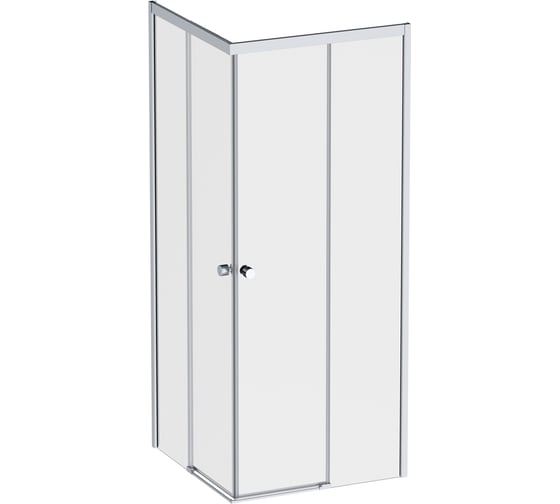 Изображение товара Душевое ограждение AM.PM X-joy квадратное, раздвижные двери 80x80 хром матовый, стекло прозрачное W94G-403-8080-MT1K