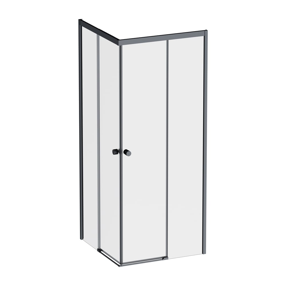 Изображение товара Душевое ограждение AM.PM X-joy квадратное, 80x80, черн.мат., стекло прозрачно