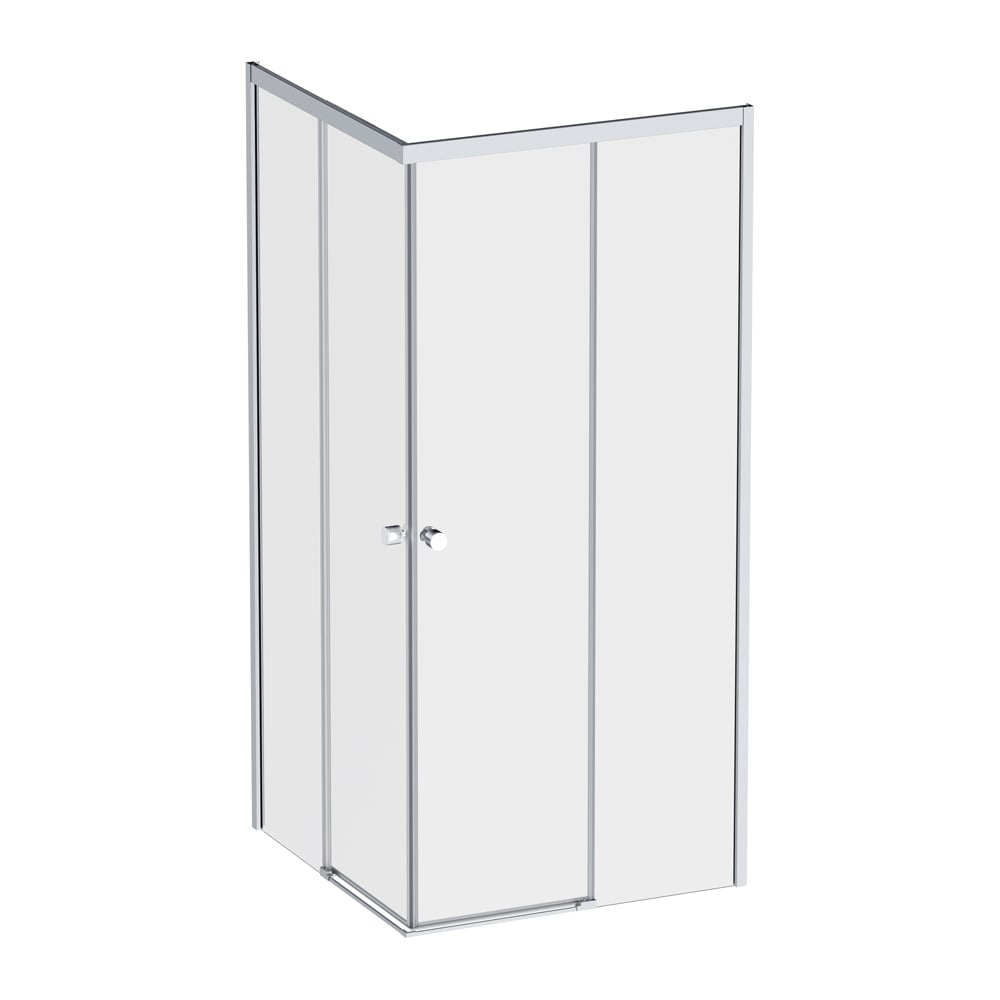 Изображение товара Душевое ограждение AM.PM X-joy 90x90 хром матовый стекло раздвижные двери