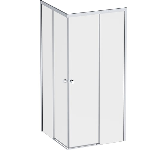 Изображение товара Душевое ограждение AM.PM X-joy квадратное, раздвижные двери 90x90 хром матовый, стекло прозрачное W94G-403-9090-MT1K