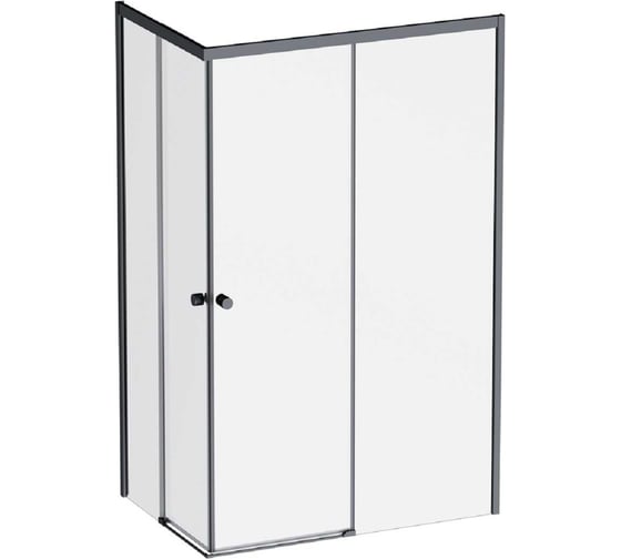 Изображение товара Душевое ограждение AM.PM X-joy прямоугольное, раздвижные двери 120x90 черный матовый, стекло прозрачное W94G-403-120290-BT1K