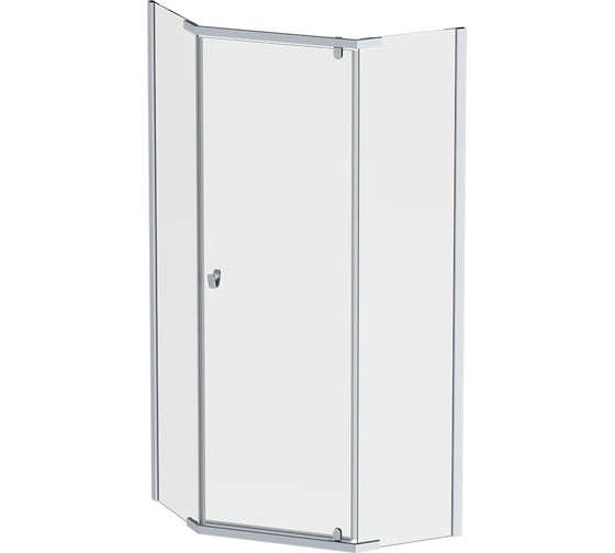 Изображение товара Душевое ограждение AM.PM Sunny пятиугольное, распашная дверь, 90x90, серебро, стекло прозрачное W87G-405-9090-MT