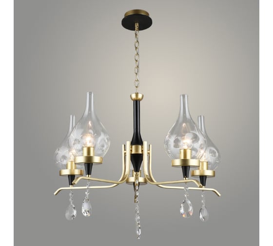 Изображение товара Люстра РОСТОК NH5316/5 GD+BK золото/черный 5x40W E27 d650 h820, QH23 988034541