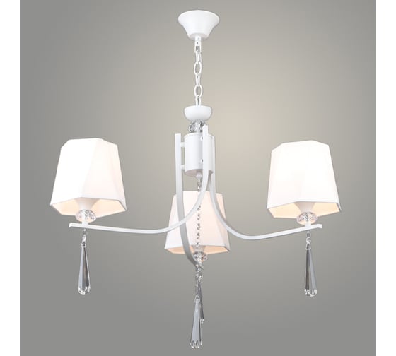 Изображение товара Люстра РОСТОК NH6443/3 WT белый/белый абажур 3x60W E27 d660 h770, QH24 988385469