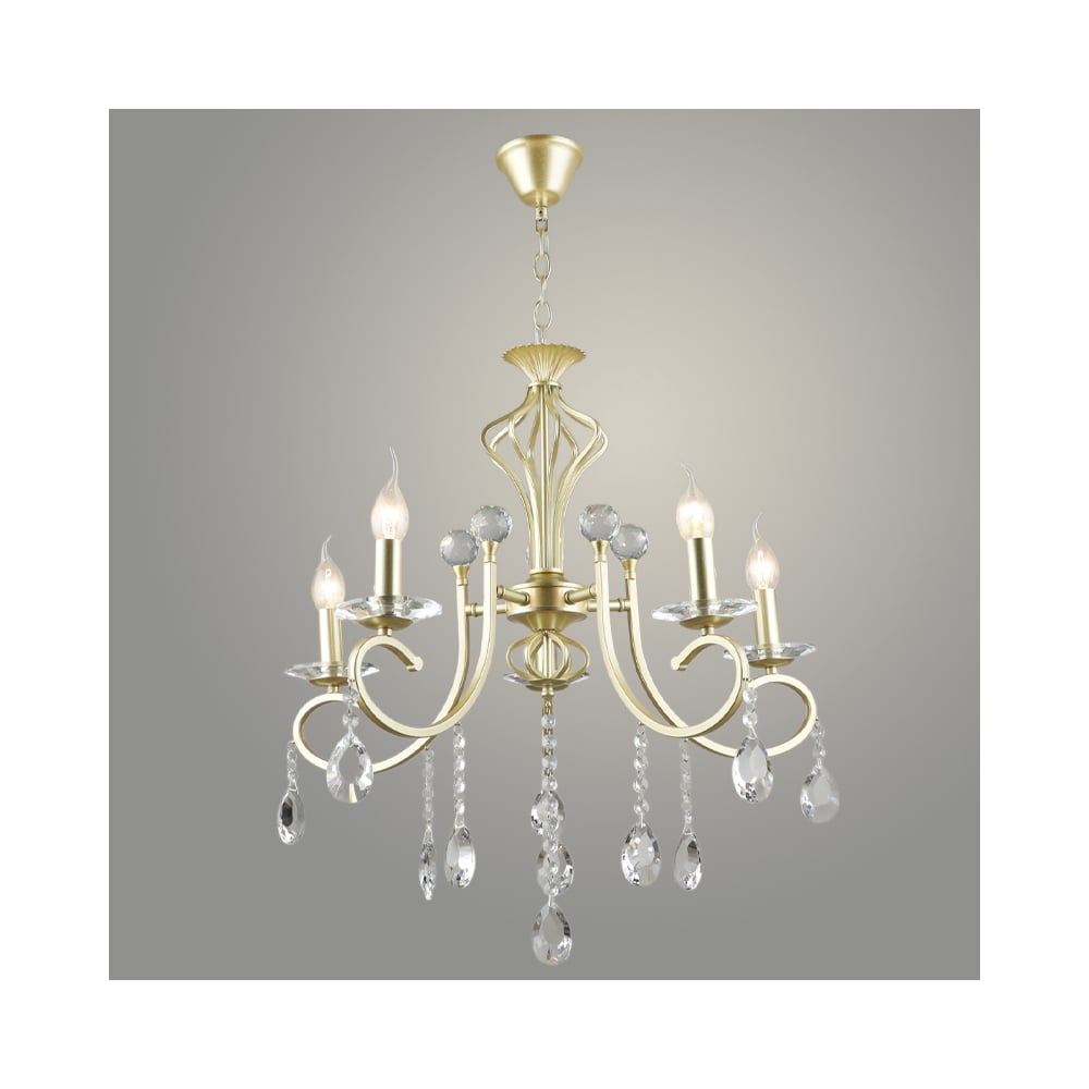 Изображение товара Люстра РОСТОК NH6178/5 GD золото/хрусталь 5x60W E14