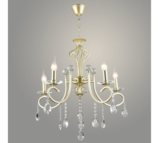 Изображение товара Люстра РОСТОК NH6178/5 GD золото/хрусталь 5x60W E14 d585 h870, QH23 988372692