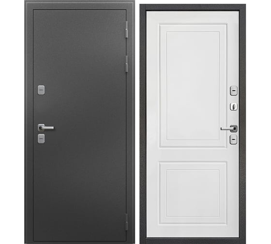 Изображение товара Дверь DIVA Дверь входная металлическая Foreman Термо Ф-10 2050x860 Правая Титан - Белый Матовый УТ-00083977