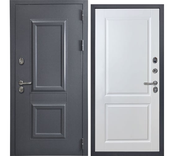Изображение товара Дверь DIVA Дверь входная металлическая c терморазрывом Foreman Ф-12 2050x960 Правая Графит - Белый Софт УТ-00083284