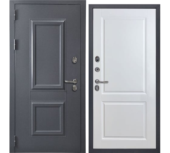 Изображение товара Дверь DIVA Дверь входная металлическая c терморазрывом Foreman Ф-12 2050x860 Левая Графит - Белый Софт УТ-00083280