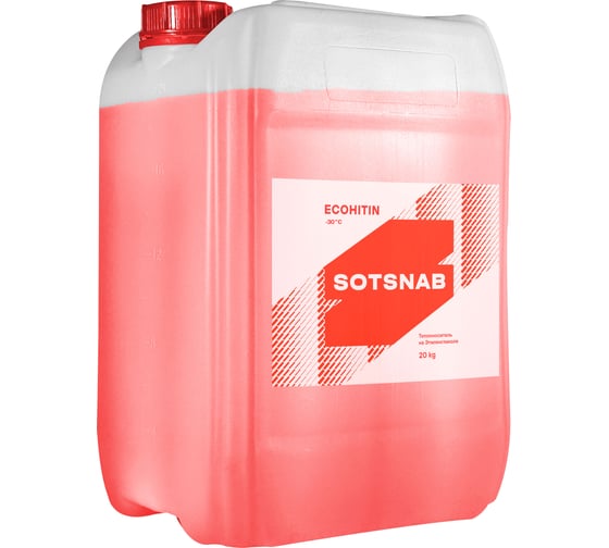 Изображение товара Теплоноситель SotSnab СОТСНАБ Экохитин -30 на основе этиленгликоля 20 кг ТЭКрас-30.20