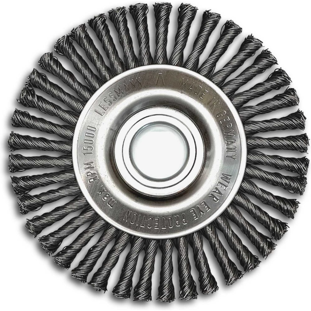 Изображение товара Щетка дисковая жгутовая Lessmann Д125х6х22,2х0,5мм, сталь 40 жгутов 4732B1KB
