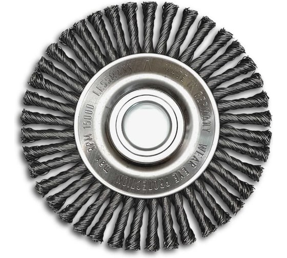 Изображение товара Щетка дисковая жгутовая Lessmann Д125х6х22,2х0,5мм, сталь 40 жгутов 4732B1KB