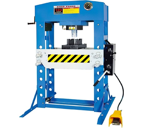 Изображение товара Пресс гидравлический ROSSVIK 100 тонн, напольный, ручной/пневматический привод, цвет синий RAL 5005 HJ0813CE.5005