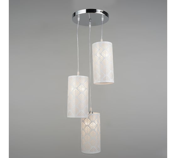 Изображение товара Подвес РОСТОК N3956/3HQ CR+WT хром, 3x40W, E27, d300 h800, QH20 987693942