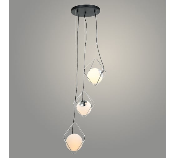 Изображение товара Подвес РОСТОК MDM4285/3HQ BK+CR черный/хром, 3x60W, E27, d430 h1300, XLD22 988027581