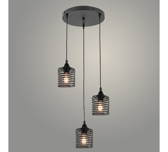 Изображение товара Подвес РОСТОК G22806/3HQ F BK черный, 3x40W, E27, d560 h1000, LCY23 988034374