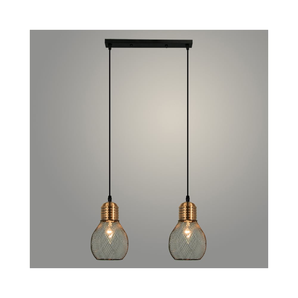 Изображение товара Подвес РОСТОК G1998/2HT Модерн черный/медь, 2xE27, 1000 мм