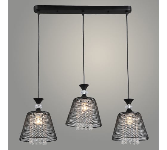 Изображение товара Подвес РОСТОК N5558/3HT BK черный, 3x40W, E27, d725 h800 crst, QH23 988034107