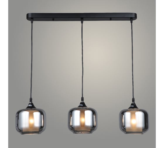 Изображение товара Подвес РОСТОК N4830/3HT BK+AM черный, 3x40W, E27, d670 h800, QH22 988013475