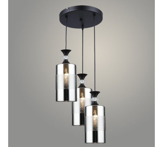 Изображение товара Подвес РОСТОК N5847/3HQ BK+SMK черный, 3x40W, Е27, d330 h800, QH23 988035319