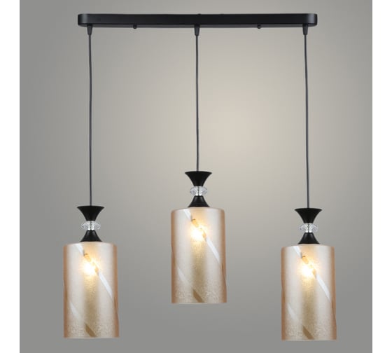 Изображение товара Подвес РОСТОК N5837/3HT BK+AM черный, 3x40W, Е27, d640 h800, QH23 988372664