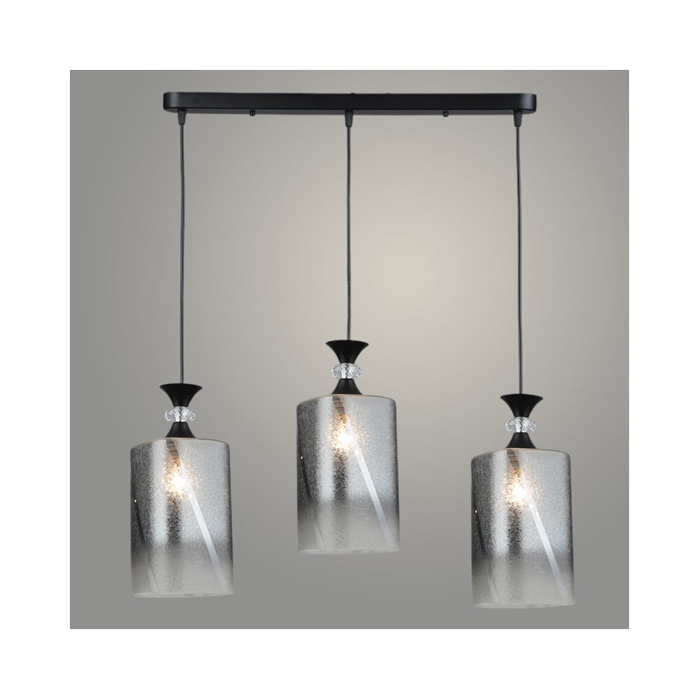 Изображение товара Подвес РОСТОК N5842/3HT BK+SMK черный 3x40W Е27 стиль модерн