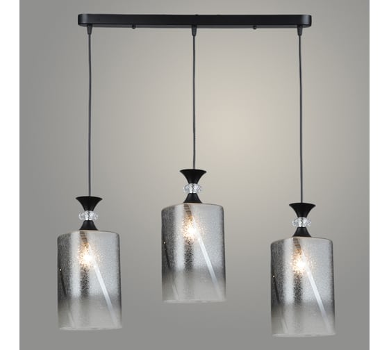 Изображение товара Подвес РОСТОК N5842/3HT BK+SMK черный, 3x40W, Е27, d640 h800, QH23 988372666