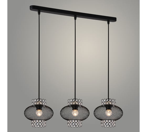 Изображение товара Подвес РОСТОК XA3203/3HT BK черный, 3x60W, Е27, d690 h1000 crst, HN23 988372909