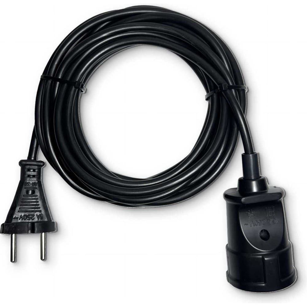 Изображение товара Удлинитель-шнур PROGIX 7 метров без заземления белый ПВС 2x0.75