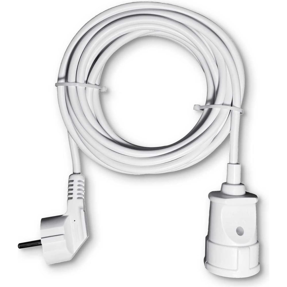 Изображение товара Удлинитель-шнур PROGIX 5 метров, без заземления, белый
