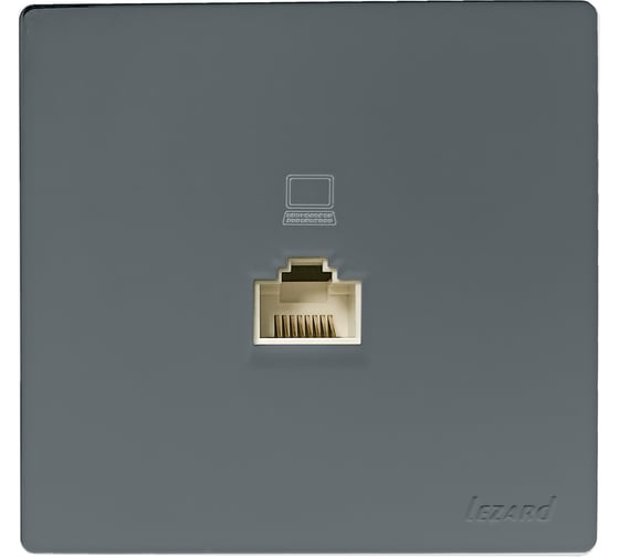 Изображение товара Розетка компьютерная Lezard LETO графит 752-3400-139