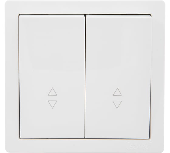 Изображение товара Выключатель проходной двойной Lezard LETO белый 752-0200-106