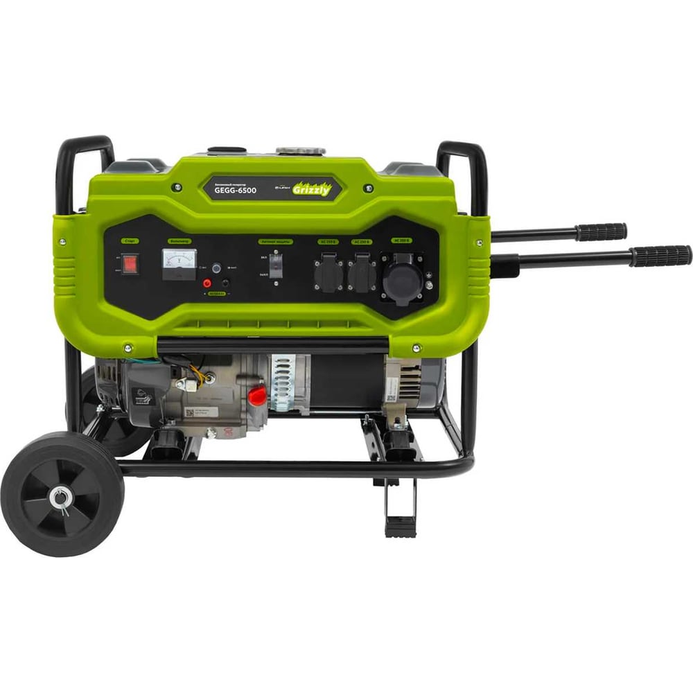 Изображение товара Бензиновый генератор Grizzly GEGG-6500 6.5 кВт профессиональный