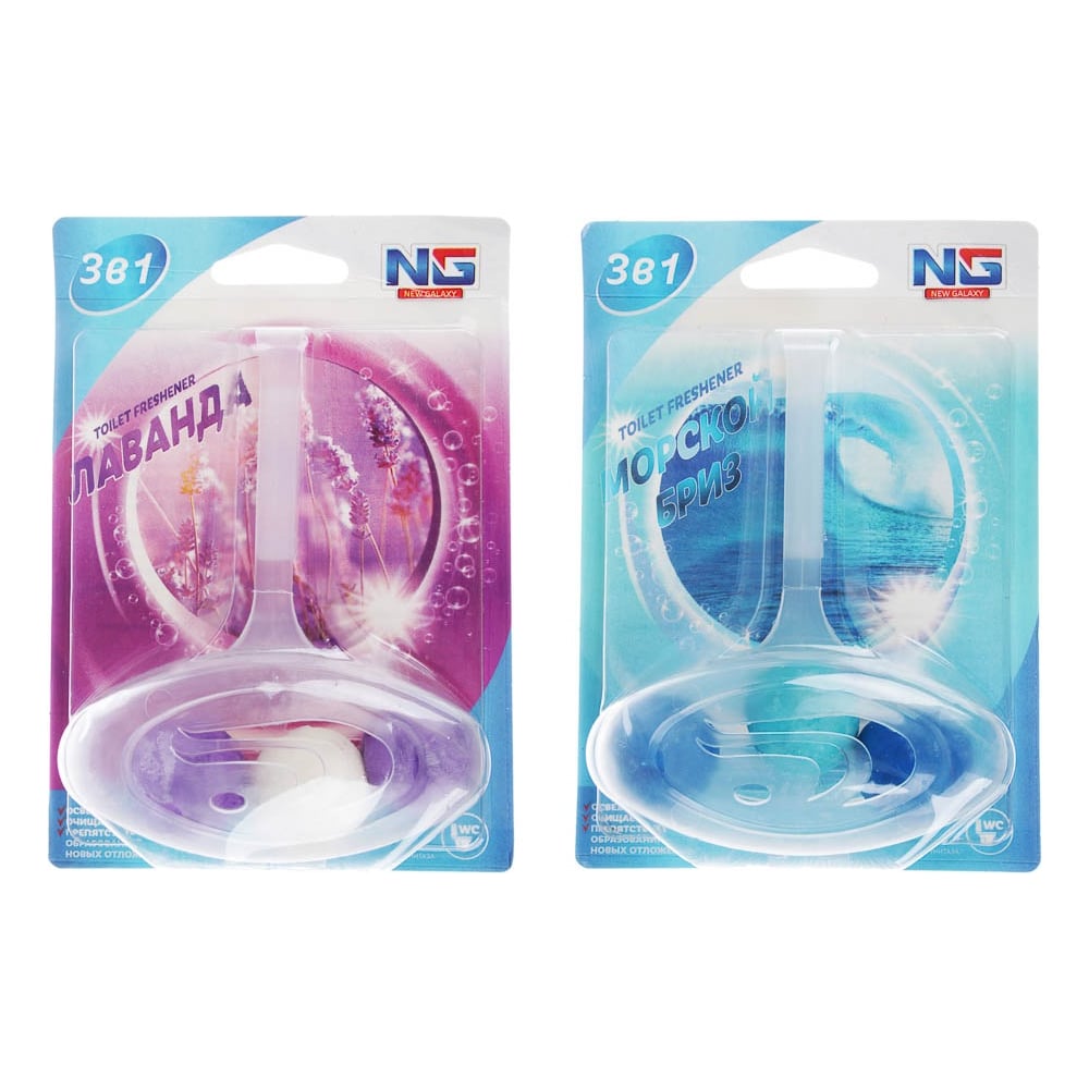 Изображение товара Шариковый освежитель для унитаза NEW GALAXY 40 г лаванда морской бриз