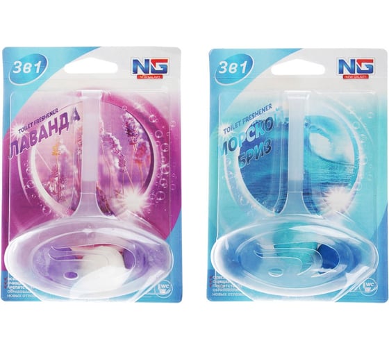 Изображение товара Шариковый освежитель для унитаза NEW GALAXY 40 г, лаванда/морской бриз 778-101