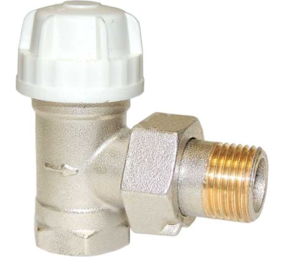Изображение товара Клапан термостатический ЭФИ DN15, PN10, угловой, с преднастройкой, под термоголовку М30x1.5 173410120