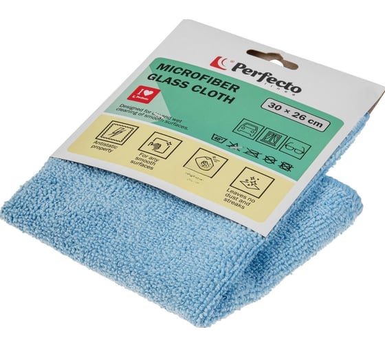Изображение товара Салфетка из микрофибры PERFECTO LINEA Solid (Cолид) 1 шт, 30x26 см, универсальная 45-301111