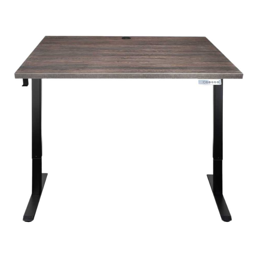 Изображение товара Компьютерный стол с регулируемой высотой UPSTOL STAND LITE: рама черная и столешница ЛДСП темно-коричневая 125x75 U222B-Milano125
