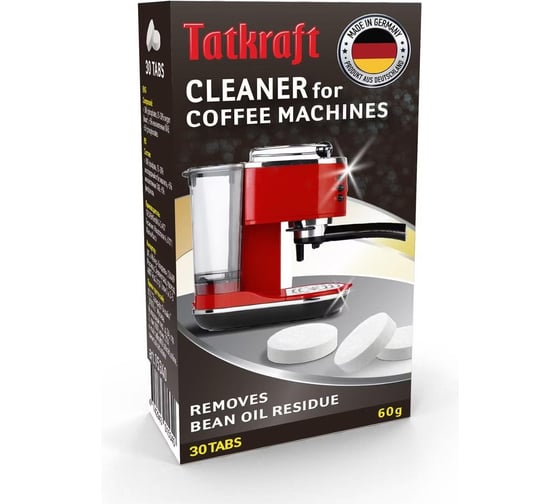 Изображение товара Таблетки для кофемашин Tatkraft от кофейных масел, 30 шт 15340