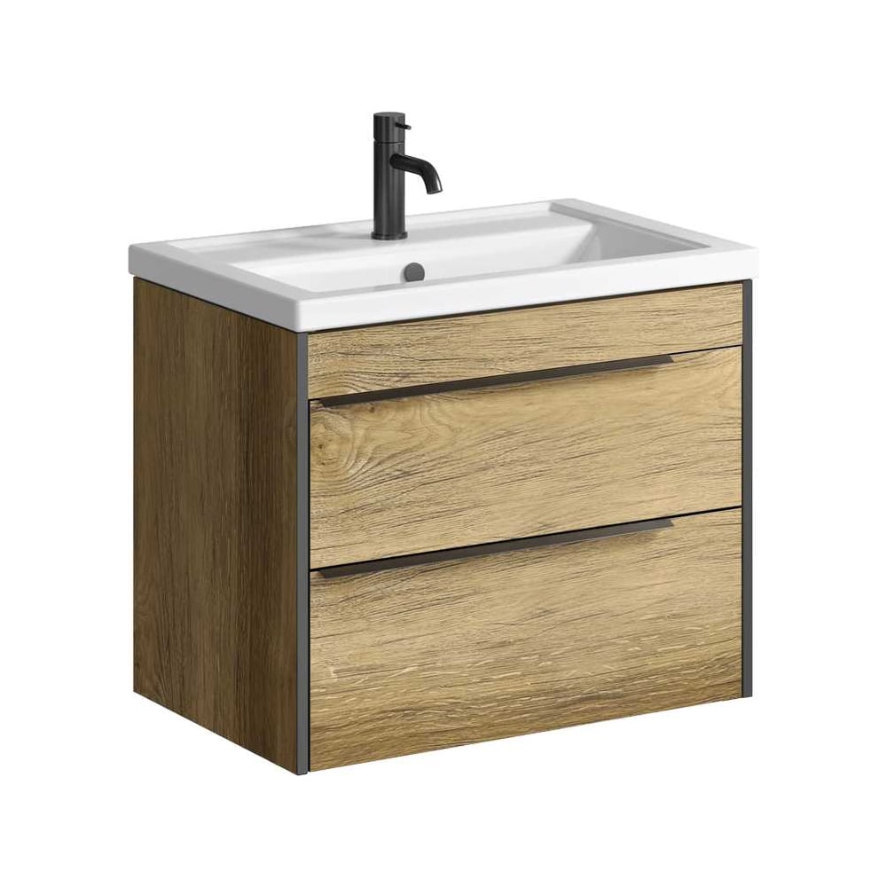 Изображение товара Подвесная тумба AQWELLA Fargo 80 см темное дерево с ящиками