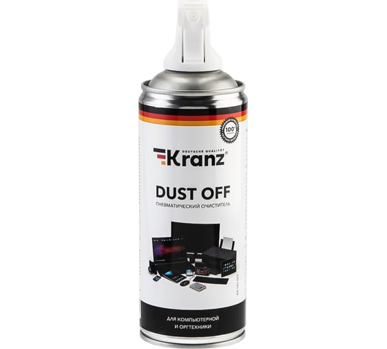 Изображение товара Пневматический очиститель KRANZ DUST OFF 520 мл (400мл), аэрозоль KR-181-001