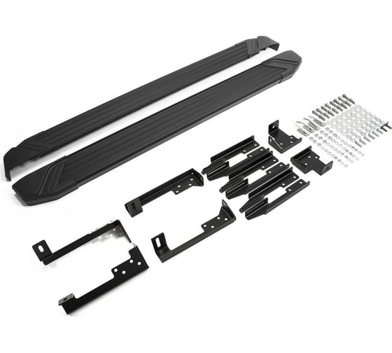 Изображение товара Пороги на автомобиль Rival Black для Lada Largus универсал 2012-2021 г.в./Largus Cross универсал 2014-2021 г.в., 193 см, 2 шт., алюминий F193ALB.6001.2