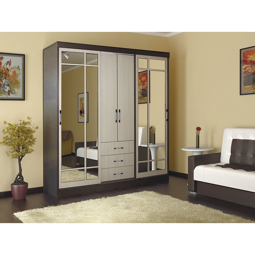 Изображение товара Шкаф-купе Арника Маэстро венге раздвижной 2200x1700x600 мм