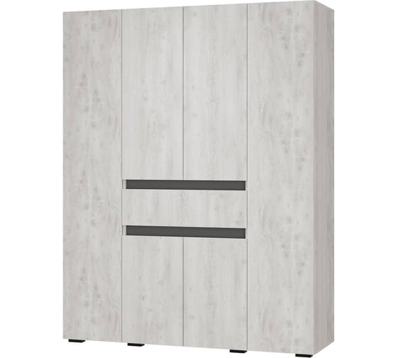 Изображение товара Шкаф 4-х створчатый Арника Мрия ШК-13, Бетон пайн светлый, графит 00-00164666