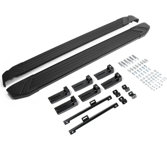 Изображение товара Пороги на автомобиль Rival Black для Skoda Kodiaq 2017-н.в., 180 см, 2 шт., алюминий F180ALB.5102.2