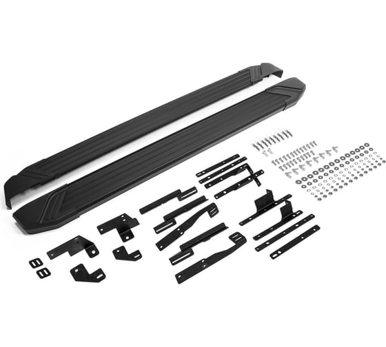 Изображение товара Пороги на автомобиль Rival Black для Nissan Qashqai II 2014-2019-2019-н.в./X-Trail T32 2015-2018-2018-н.в./Renault Koleos II 2016-2020 г.в., 173 см, 2 шт., алюминий F173ALB.4113.1