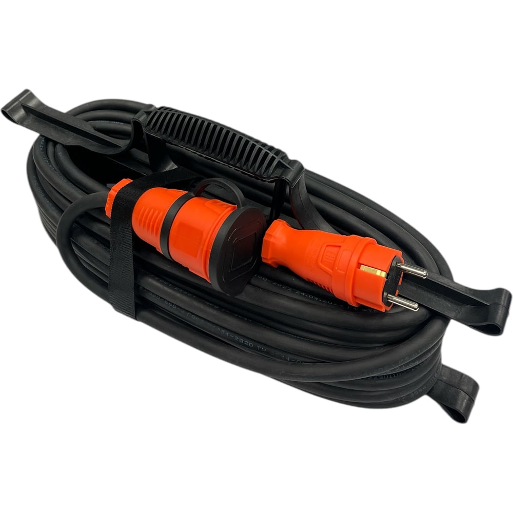 Изображение товара Удлинитель силовой iTOK COLOR SUR 20 м IP44 с заземлением и одной розеткой оранжевый